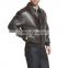 wholesale price new design motorcycle woodland man genuine leather flight bomber jacket