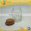 130ml round glass jar with cork
