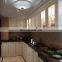 White Shaker Style Solid Wood Kitchen Cabinet With Island Cabinet in Prefab Houses