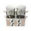 AOSU 1.2L Twin Filter Dual Baffled 4 Port Fuel Tank Oil Catch Can For Universal