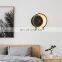 Simple Round LED Wall Lamp Home Background Nordic Bedroom General Clock Wall Light