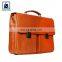 Old School Style Flap Closure Type Anthracite Fitting and Matching Stitching Genuine Leather Office Bag for Men