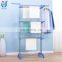 Movable multipurpose outdoor hanging three layer clothes rack