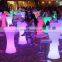 Plastic color changing glow illuminated event night club led light bar stool furniture high cocktail table chair set