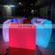 LED circle bar table counter for event rental commercial illuminated Light up furniture led carved bar counter