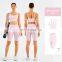 Top Selling Ribber Yoga Two Piece Set Women Workout Set Crop Top Yoga Leggings Clothing Yoga Suit