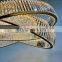 Italian Elegant Luxury Crossed Oval Crystal Led Chandelier Fixtures for Living Room Lights Dining Room Pendant Lamp