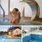 Pool & Garden Cascade Waterfall Brushed Finishing 304 Stainless Steel Fountain Outdoor Spray Water Curtain for Decoration