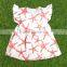yiwu Latest style girls summer dresses flutter sleeve dress for baby girl childrens boutique clothing dress