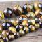 Grade A quality Yellow Tiger loose beads for jewelry making 16"