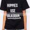 Hippies free style blank tshirt dress design for women sex party wear