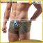 OEM ODM orders blue boys boxer swimsuit sexy tight unlined swimwear man