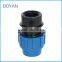 Blue Quick Pipe Fitting PP Compression Female Adaptor