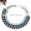 Latest American and European Fashion Exquisite Resin Oval Alloy 925 sterling silver statement necklace in Stock