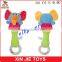 customize plush baby rattles toy cute animal shape soft baby rattles with transparent ring