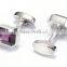 Violet Stone in Round Cufflinks