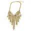 arrow designed statement necklace adorned onto 18K gold plated alloy metal necklace