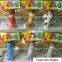 Children stretch out and draw back toothbrush, animal kids toothbrush, bounce up toothbrush