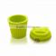 Eco-friendly Colorful Folding Silicone Cup With Lid