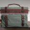 Handmade leather messenger bags waxed cotton canvas messenger bag canvas casual messenger bags for men