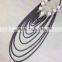 European And American Big Exaggerated Multilayer Gun Black Alloy Key Chain Long Necklace