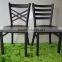 high quality strong durable metal imitated wood dinning chair