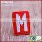 Wholesale red waterproof silicone bag luggage tags with logo