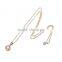 925 sterling silver material plated rose gold gold two tones diamond necklace