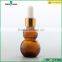 10ml 20ml 30ml 50ml 100ml gourd shape glass essential oil bottle with dropper