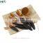 New Arrival High Quality Vegan 10PC Toothbrush Oval Makeup Brush Set With Linen Pouch Bag