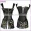 Factory Price Buckle Black OverBust Waistcoat Vests and Corsets Top