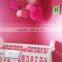 6" pink tissue pom poms baby shower wedding event party hanging decorate