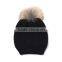 Winter Hats With Fur Pompoms/wool Knitted Hat for Women KZ160050