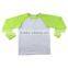 Wholesale long sleeves kids baseball shirt boutique children clothing green sleeves baby boys raglan shirt red Christmas raglan