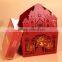 Hot sale wedding candy box heart shaped and scarf style package for candy bar