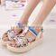 2015 Spring summer new style color thick bottom female flat sandles