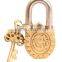 Indian Art Villa Vintage Style Antique Ganesh Ji Design Lock With 2 Keys for Home Temple Gift
