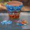 DIY Fun Flower Pot with Different Glass Mosaics