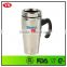 16oz double wall stainless steel thermal coffee cup with handle