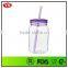 customized clear single wall bpa free plastic jars wholesale 32oz