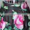 European Style New Fashion Retro Lady Women Elastic Waist Floral Midi Skirt