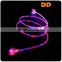 Glowing in dark Universal for android micro usb data cable LED usb cable