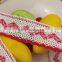 6cm Red-white High Quality Modern Design Ribbon Cotton Lace Trim C600407
