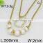 Powell fashion new design pearl golden necklace