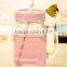 18 ounce mason jar with handle and plastic lid and straw