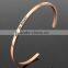 Wholesale gold designs stainless steel message engraved custom cuff bracelets