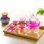 Newest glass teapot with mug antique glass teapot with plunger