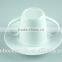 White porcelain cup saucer double handles , stock cups chaozhou factory Sanbo