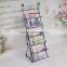 2016 professional heavy duty metal magazine display shelf storage rack
