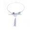 Assorted Geometric Beads Chain Necklace Long Chain Tassel Necklace